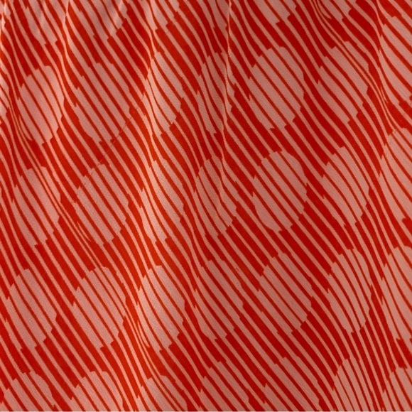 Liz Claiborne flirty orange and white abstract dot and stripe  skirt. Size 14 - Picture 4 of 8